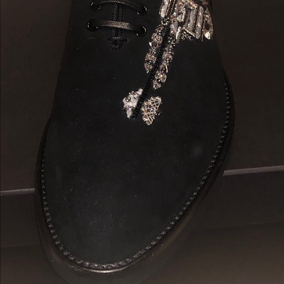 Dolce & Gabbana Men Gun Embellished Suede Oxfords main image 5
